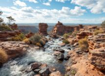Illustration of ancient Australian predators and their hierarchy
