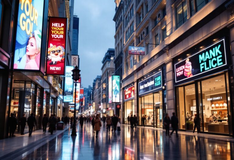 Modern digital advertising showcasing elegance and innovation