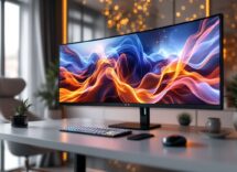 Monitor ultrawide elegante con design moderno