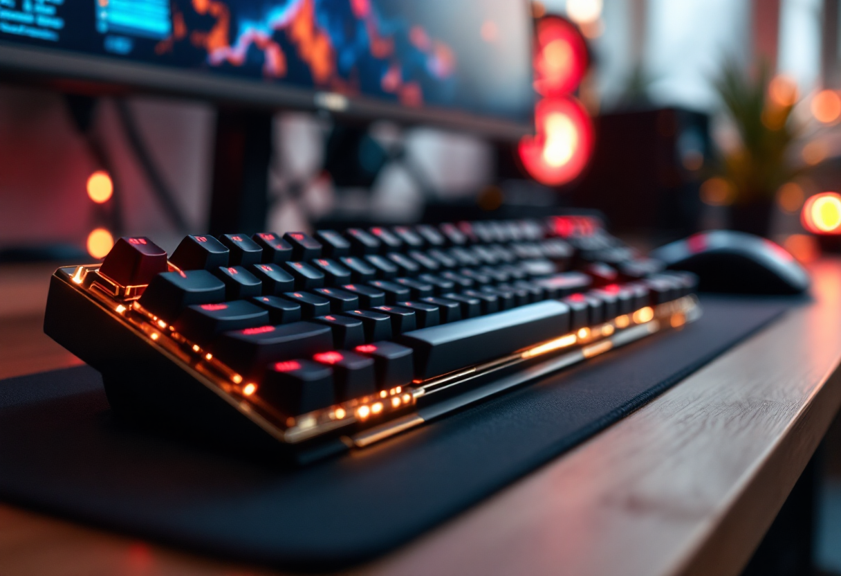 Tastiera meccanica con retroilluminazione RGB