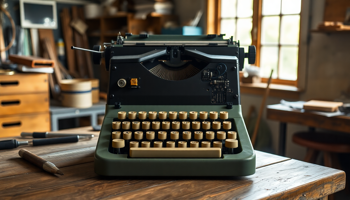 transforming an old typewriter into a gaming machine 1748286585