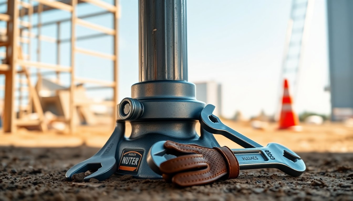 Adjustable galvanized leveling jack 24 in. for scaffolding support and safety