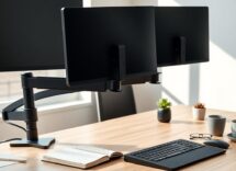 Huanuo triple monitor arm on sale: a space-saving mount for three screens